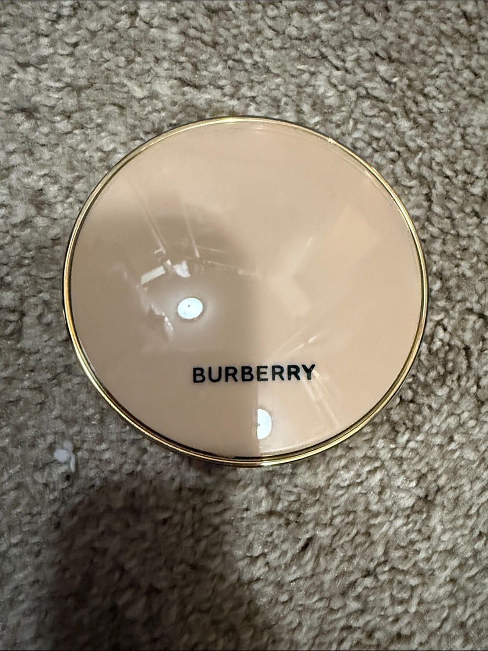 Burberry powder Compact Box with Gold Trim